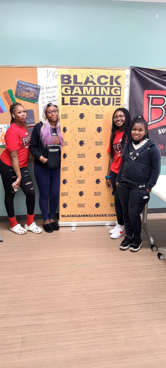 Chicago esports event—crowd and competitors on consoles