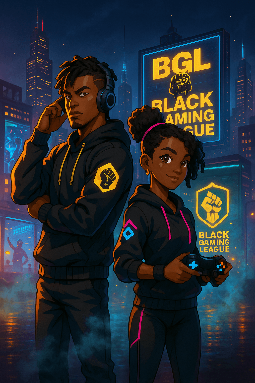 Gamers competing in a BGL tournament